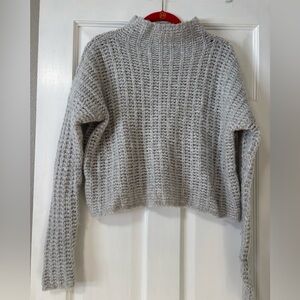 Aerie Soft Gray Turtleneck Sweater